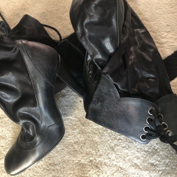 Stella McCartney Faux Leather Thigh High Boots - Picture 8 of 12